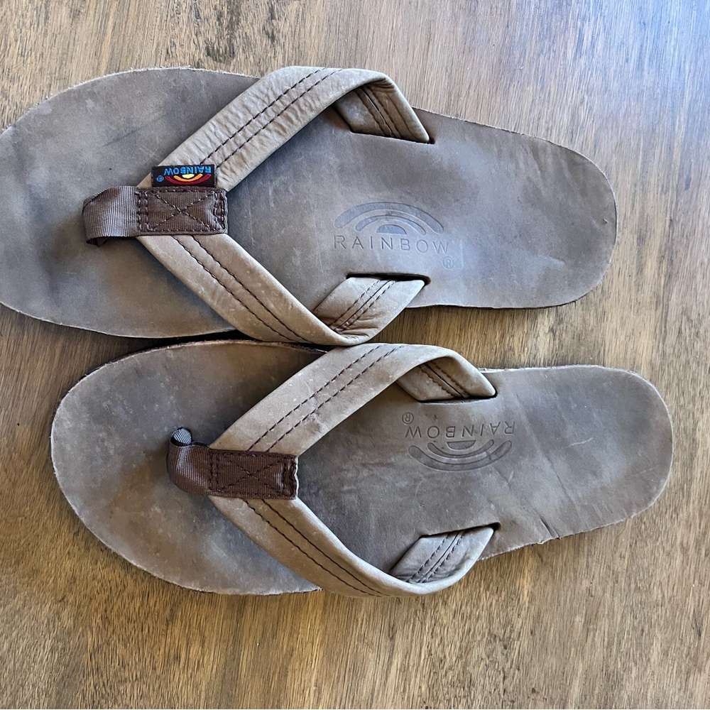 Rainbow Tan Flip-Flops - Picture 2 of 4